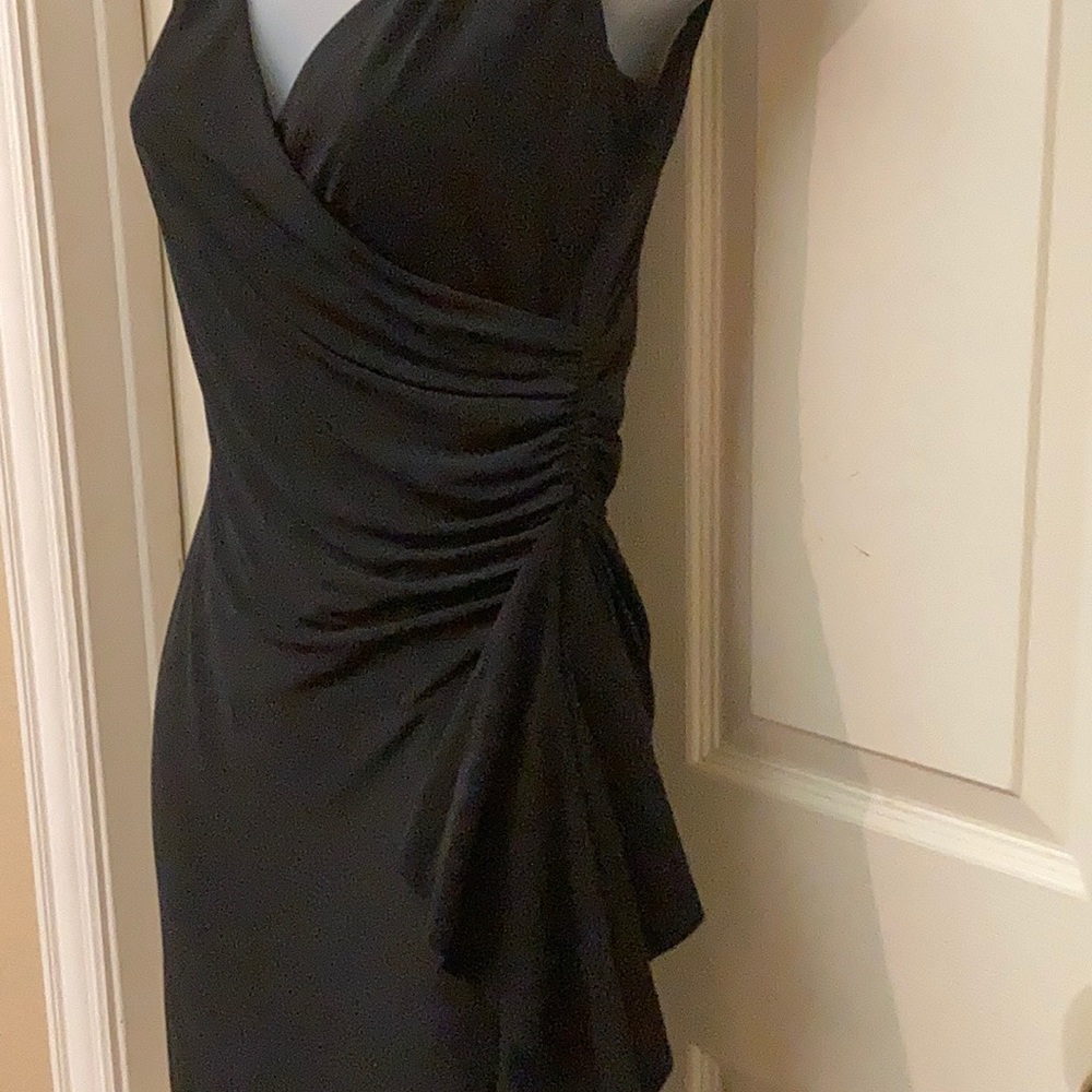 WHBM Little Black Dress with rouching - Picture 3 of 5